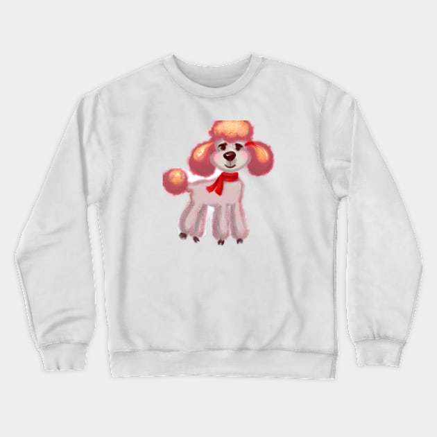 Cute Poodle Drawing Crewneck Sweatshirt by Play Zoo